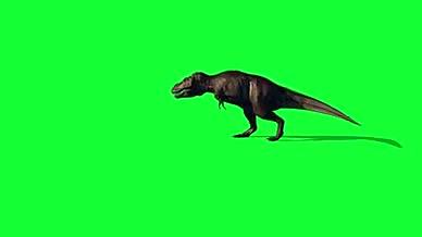 原创免扣绿恐龙走路咆哮视频aeC4D工程视频的预览图